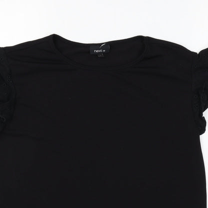 Womens UK Size 6 NEXT Black Basic T-Shirt