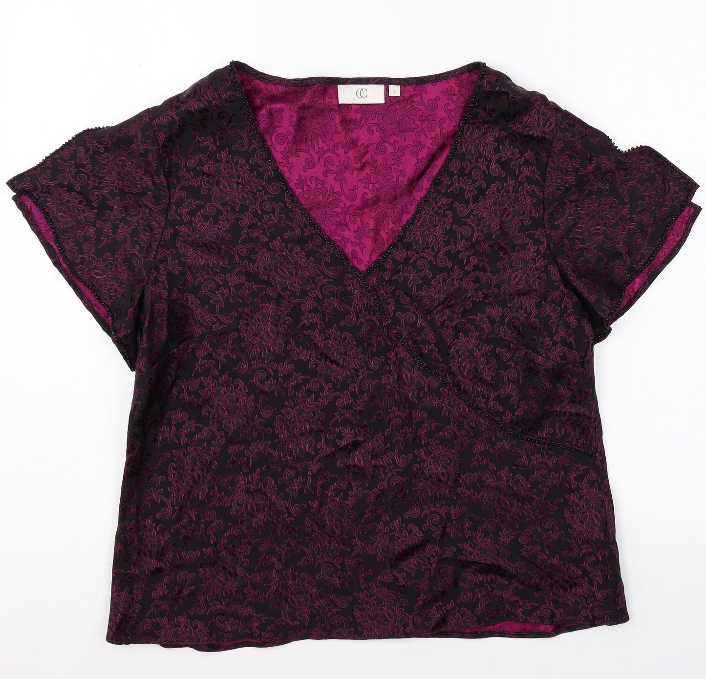 Womens UK Size 16 CC Purple Basic Blouse
