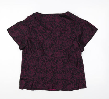Womens UK Size 16 CC Purple Basic Blouse