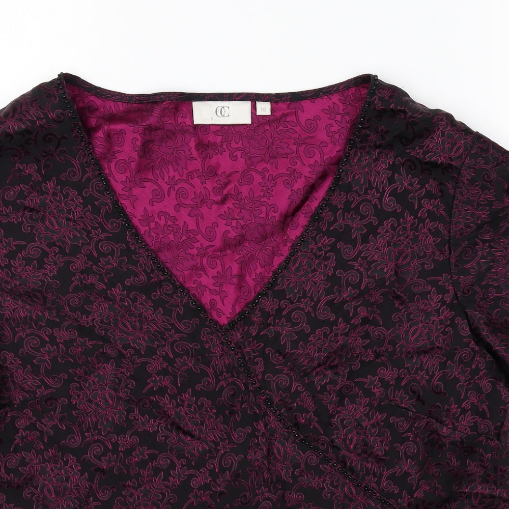 Womens UK Size 16 CC Purple Basic Blouse