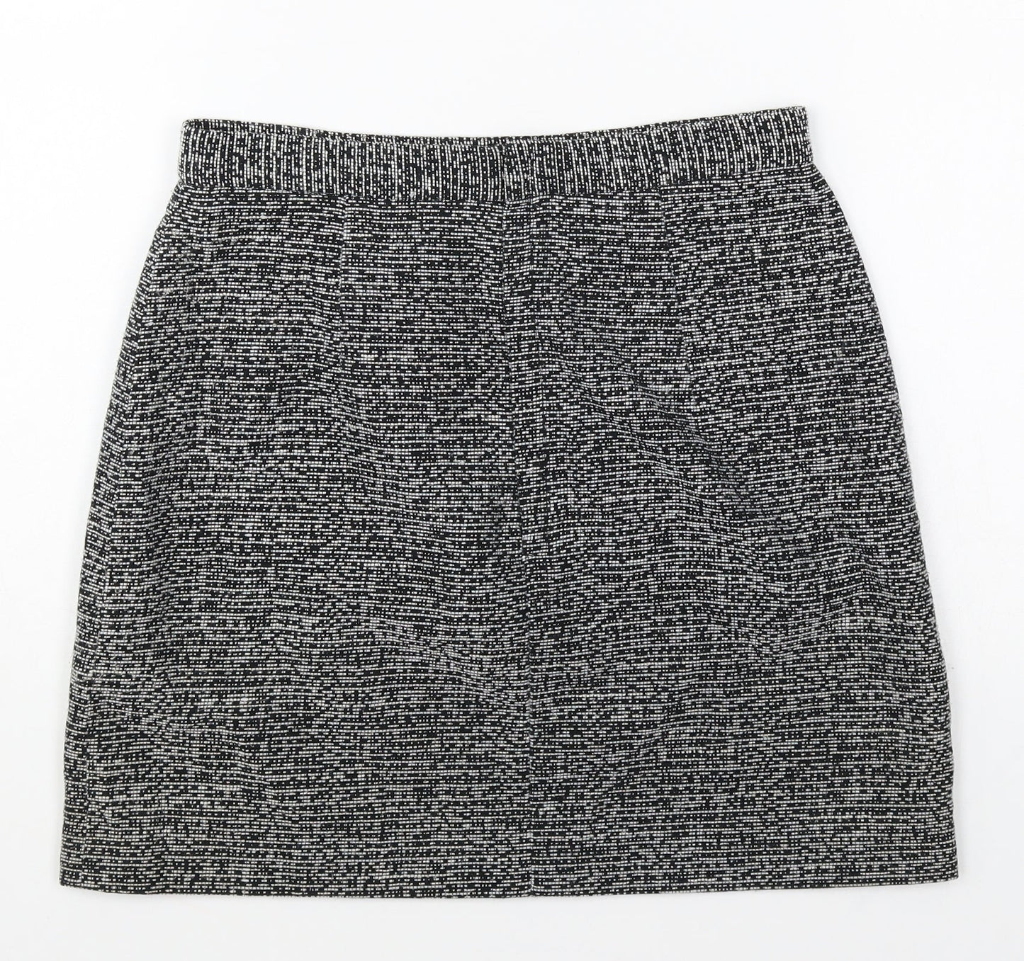Monki Womens Grey Polyester Mini Skirt Size 8 Zip