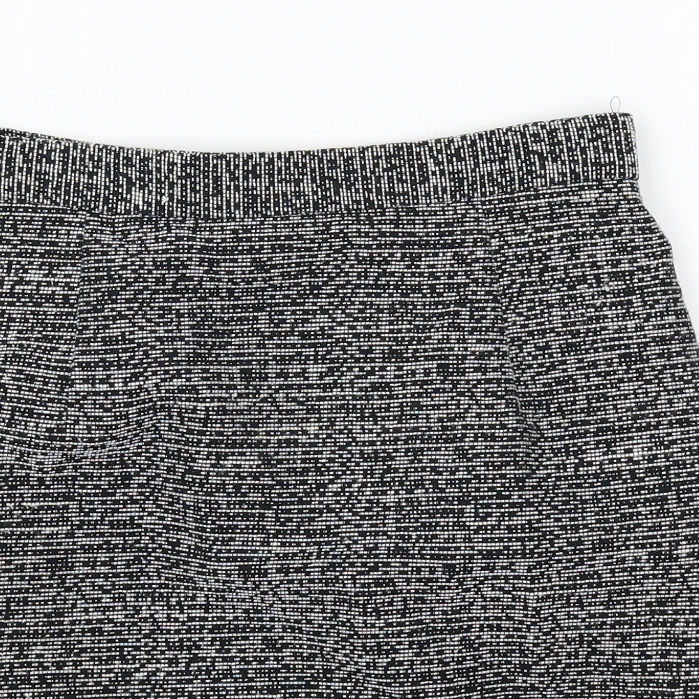 Monki Womens Grey Polyester Mini Skirt Size 8 Zip