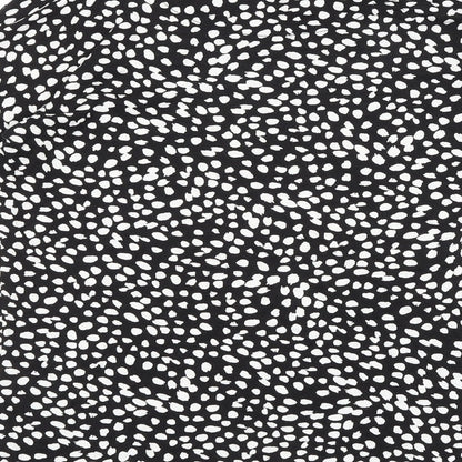 TU Womens Black Geometric Viscose Basic Blouse Size 8 Boat Neck