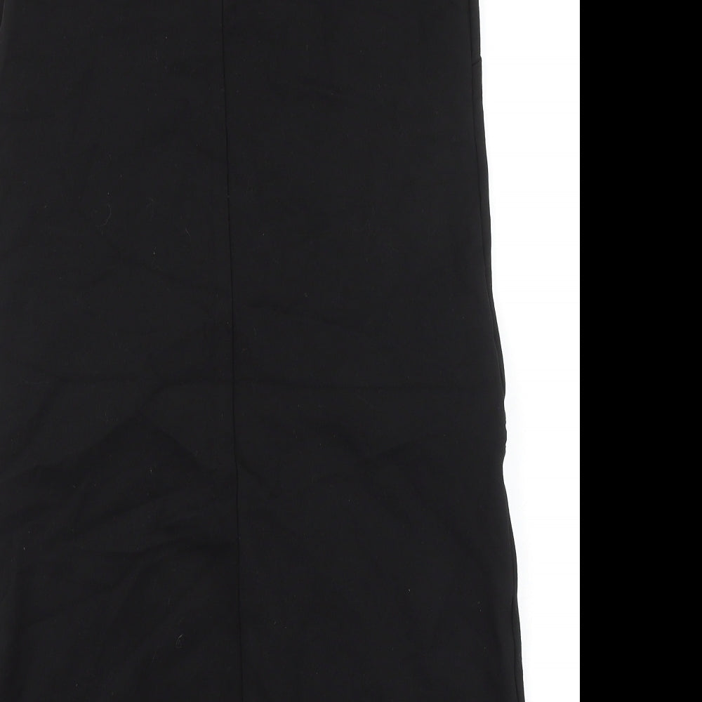 NEXT Womens Black Polyester Tank Dress Size 10 V-Neck Zip