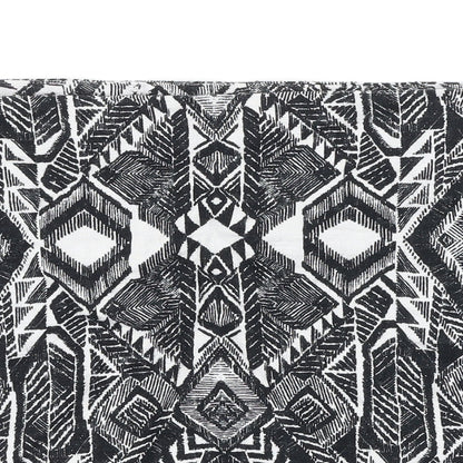 Promod Womens Black Geometric Polyester A-Line Skirt Size 35 in Zip