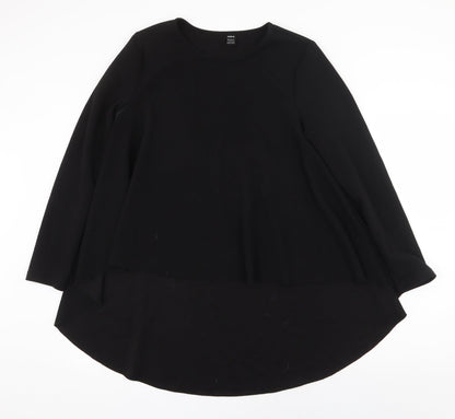 SheIn Womens Black Polyester Basic Blouse Size L Boat Neck