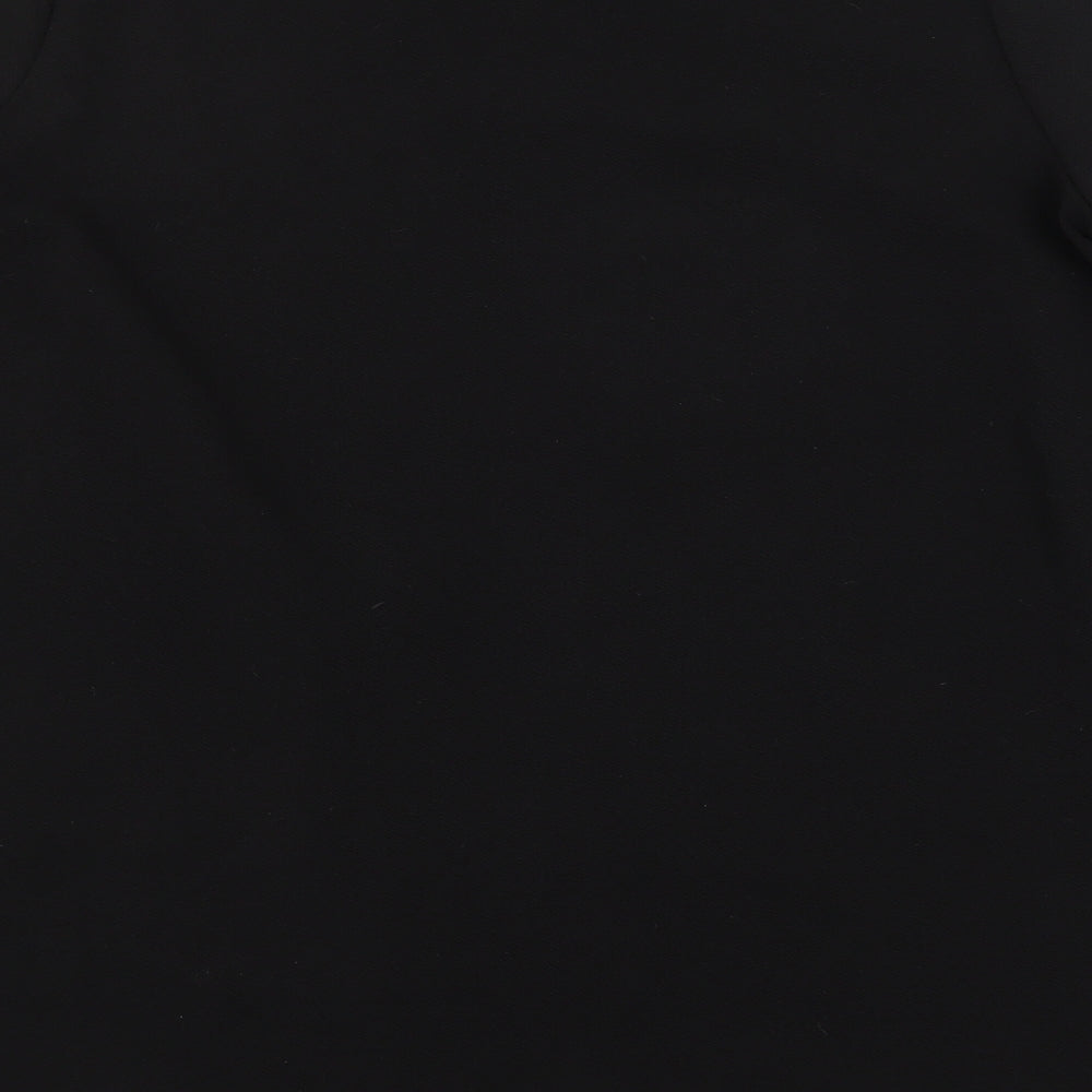 SheIn Womens Black Polyester Basic Blouse Size L Boat Neck