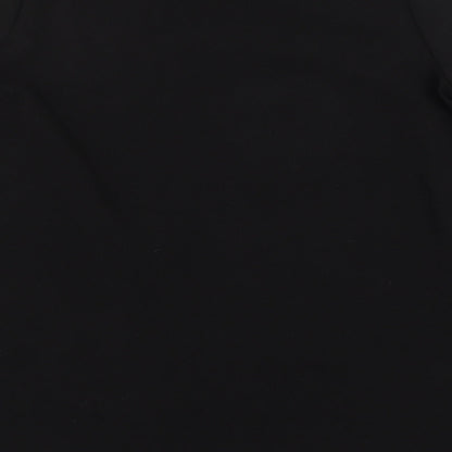 SheIn Womens Black Polyester Basic Blouse Size L Boat Neck