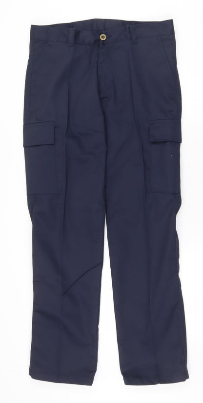 Womens UK Size 8 Uneek Regular Fit Carpenter Blue Trousers