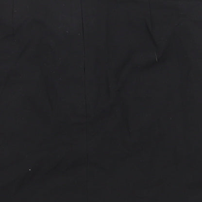 NEXT Womens Black Cotton A-Line Skirt Size 30 in Zip