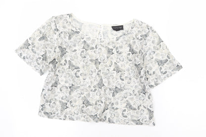 Womens UK Size 8 Topshop Grey Basic Blouse