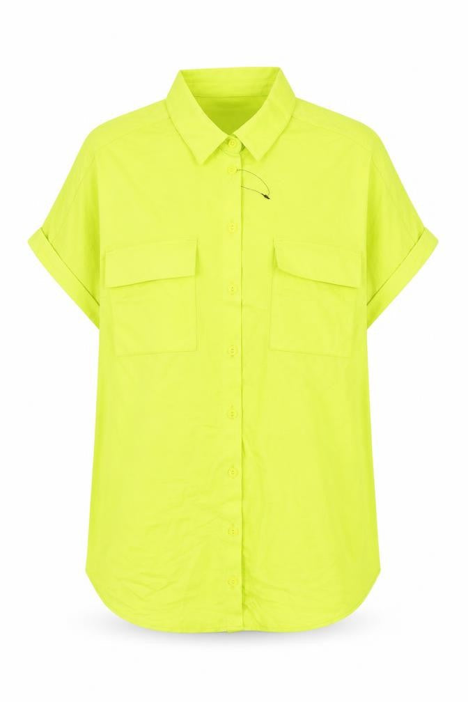 Womens UK Size 8 Marks and Spencer Green Basic Button-Up