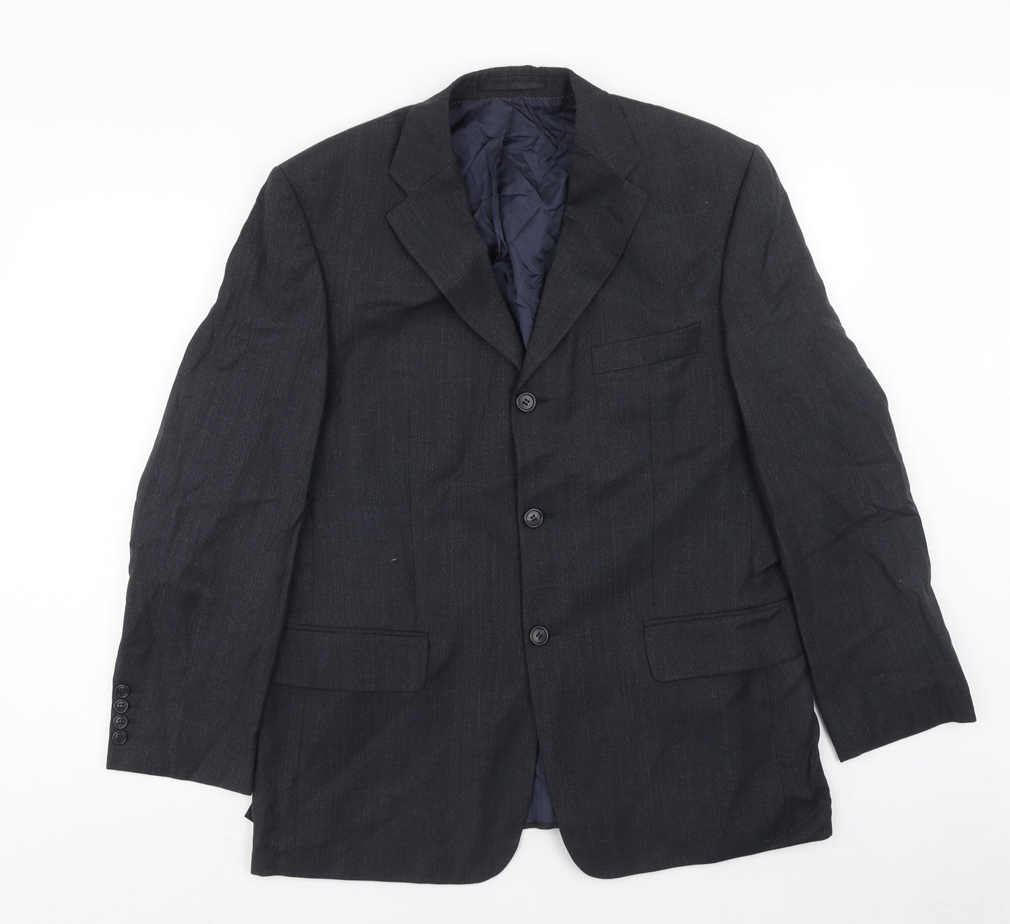 Mens UK Size 42 Preworn Regular Grey Suit Jacket