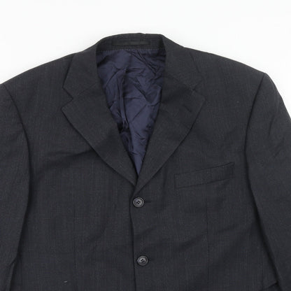 Mens UK Size 42 Preworn Regular Grey Suit Jacket