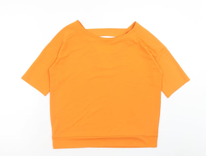 Womens UK Size 10 NEXT Orange Basic T-Shirt