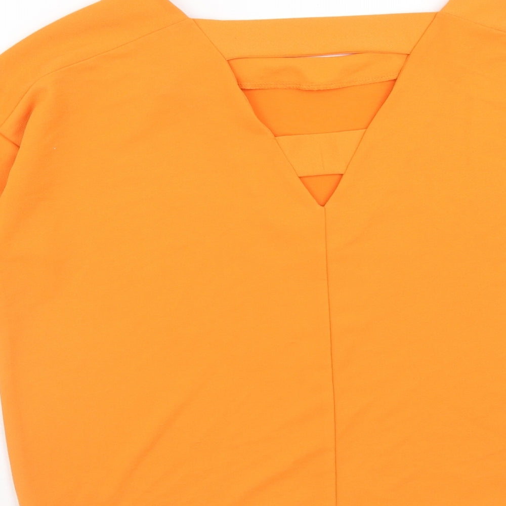 Womens UK Size 10 NEXT Orange Basic T-Shirt