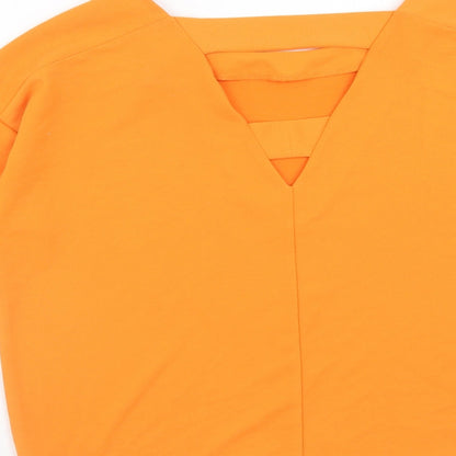 Womens UK Size 10 NEXT Orange Basic T-Shirt