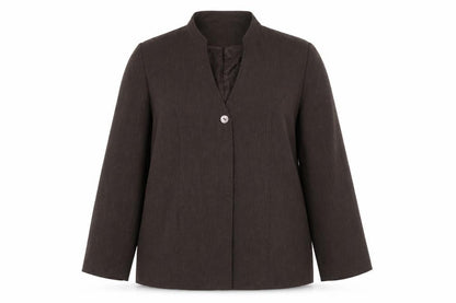 Womens UK Size 20 ELVI Brown Jacket