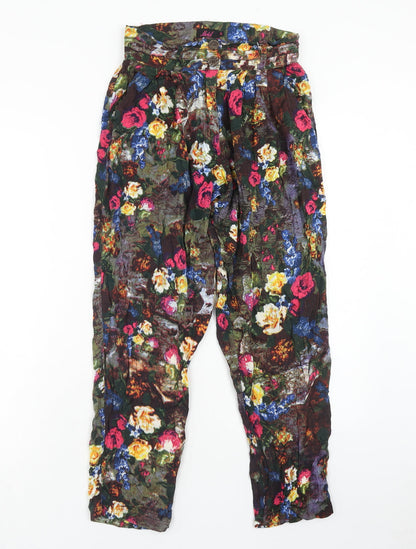 Womens UK Size S Motel Regular Fit Bloomer Multicoloured Trousers