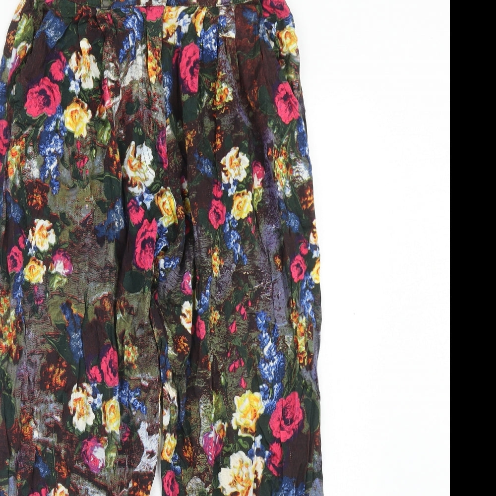 Womens UK Size S Motel Regular Fit Bloomer Multicoloured Trousers