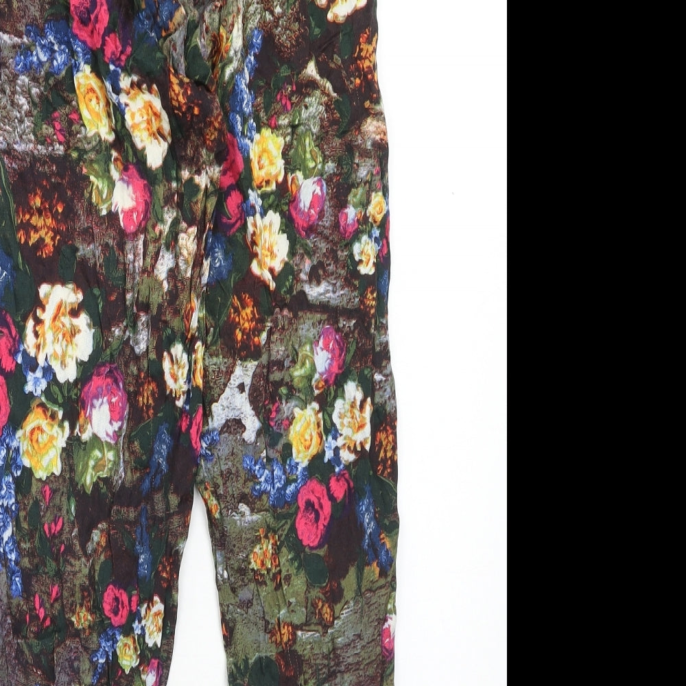 Womens UK Size S Motel Regular Fit Bloomer Multicoloured Trousers