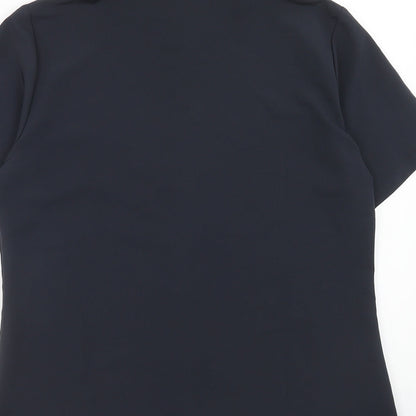 Primark Womens Black Polyester Basic Button-Up Size 14 Collared