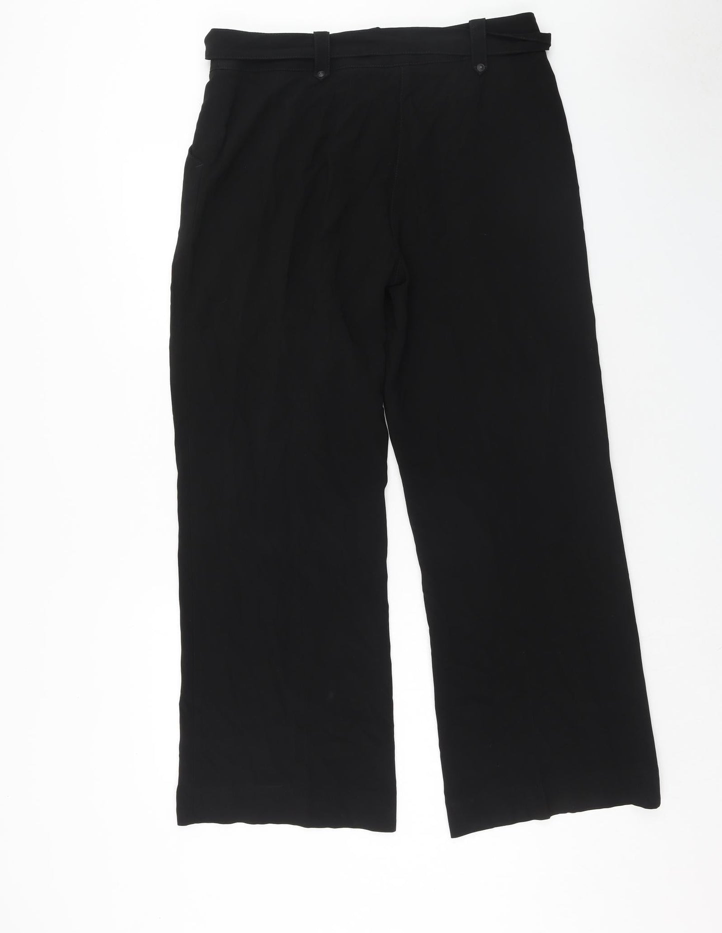 GIV Womens Black Acetate Chino Trousers Size 34 in Regular Zip