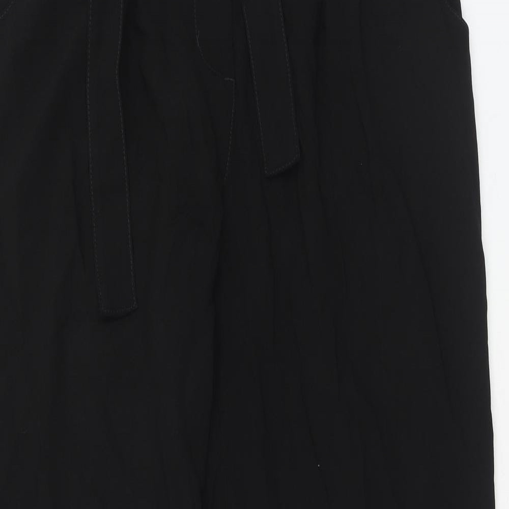 GIV Womens Black Acetate Chino Trousers Size 34 in Regular Zip