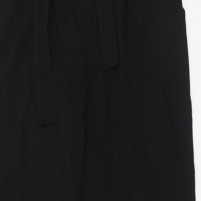 GIV Womens Black Acetate Chino Trousers Size 34 in Regular Zip