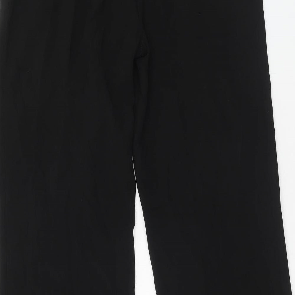 GIV Womens Black Acetate Chino Trousers Size 34 in Regular Zip