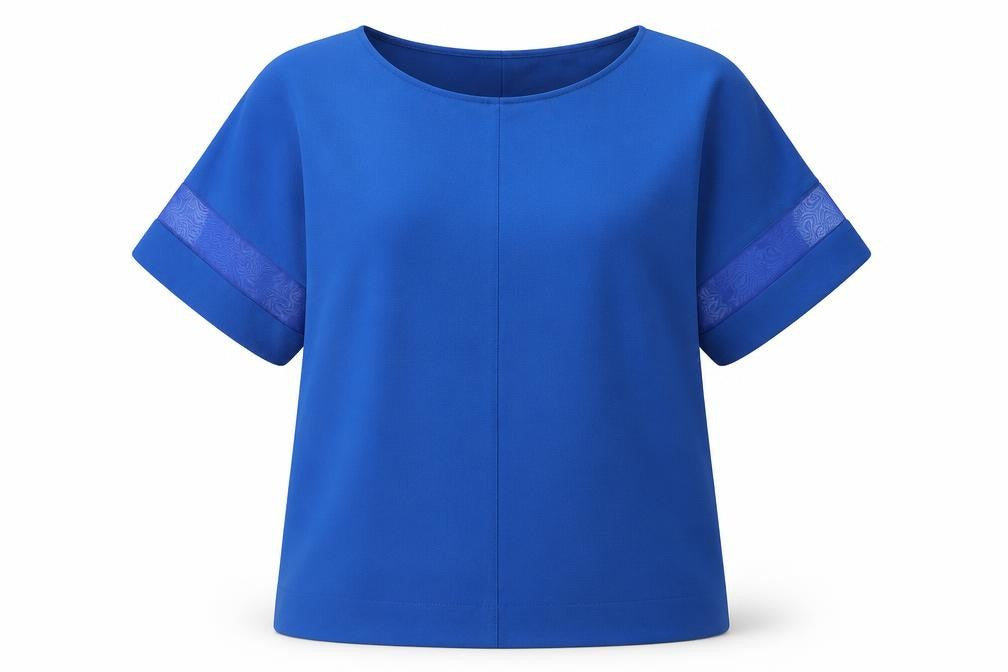 Womens UK Size 12 Marks and Spencer Blue Basic Blouse