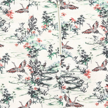 H&M Womens Multicoloured Geometric Polyester Bandage Skirt Size 14 Zip