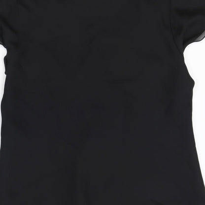 BonMarche Womens Black Polyester Basic Blouse Size 12 Sweetheart