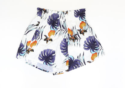 Shein Womens Multicoloured Floral Polyester Bermuda Shorts Size M Regular