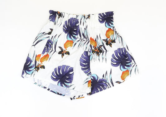 Shein Womens Multicoloured Floral Polyester Bermuda Shorts Size M Regular