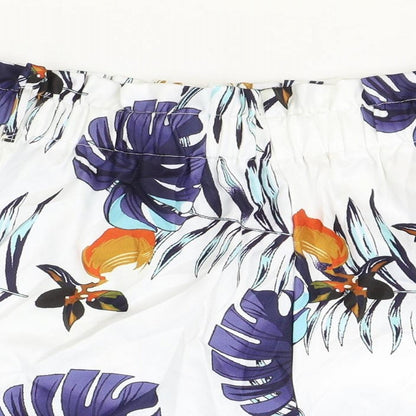 Shein Womens Multicoloured Floral Polyester Bermuda Shorts Size M Regular