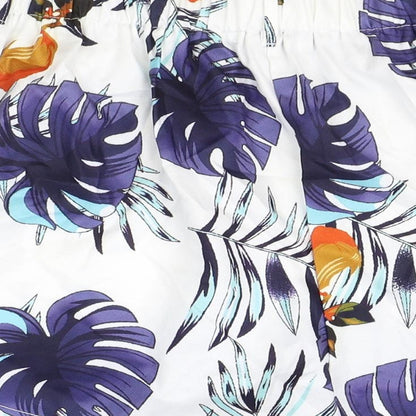 Shein Womens Multicoloured Floral Polyester Bermuda Shorts Size M Regular