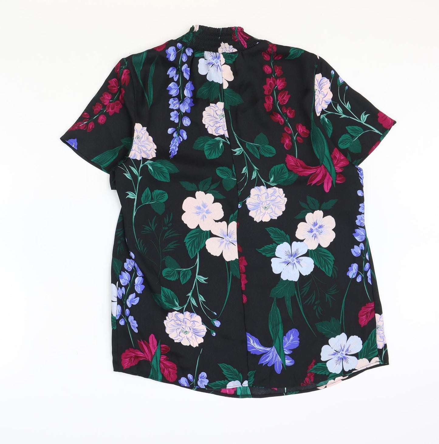 Womens UK Size 10 Debenhams Black Basic Blouse