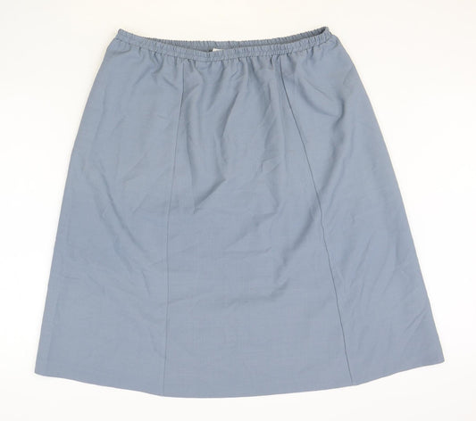 Classics Womens Grey Polyester A-Line Skirt Size 32 in