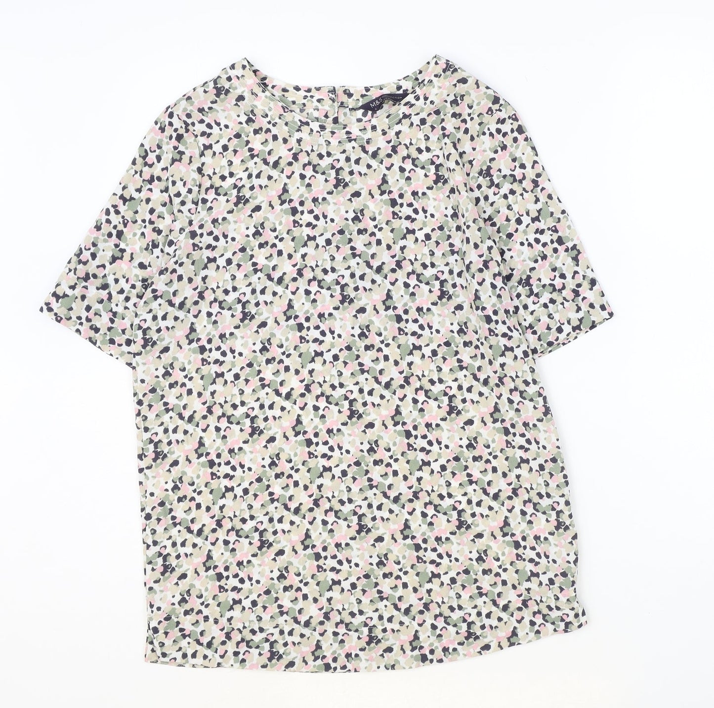 Womens UK Size 6 Marks and Spencer Multicoloured Basic T-Shirt