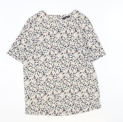 Womens UK Size 6 Marks and Spencer Multicoloured Basic T-Shirt