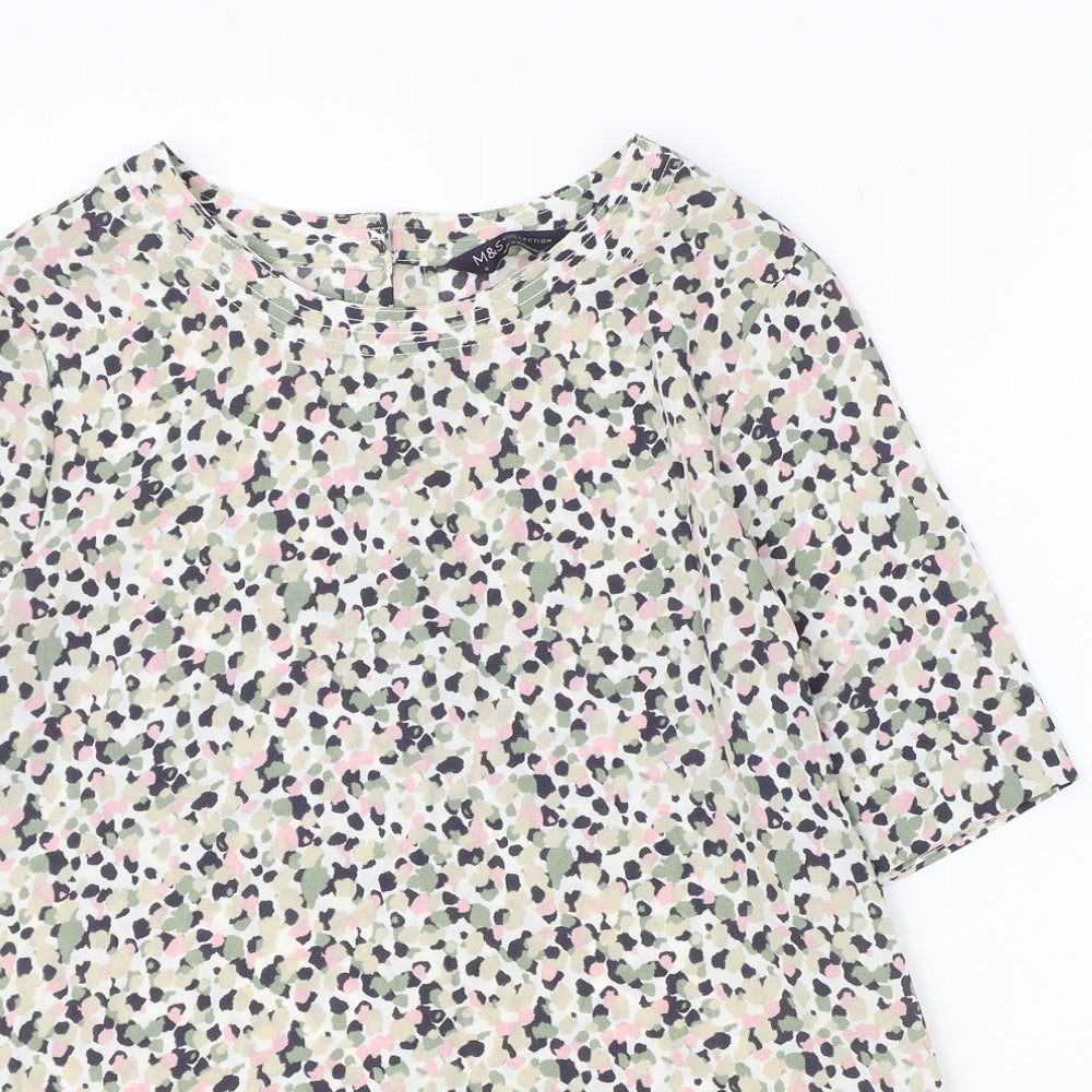 Womens UK Size 6 Marks and Spencer Multicoloured Basic T-Shirt