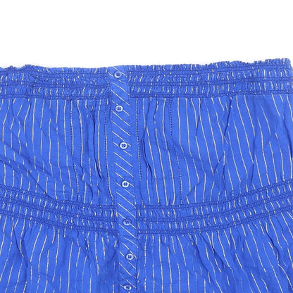 Womens UK Size 16 New Look Blue Basic Blouse