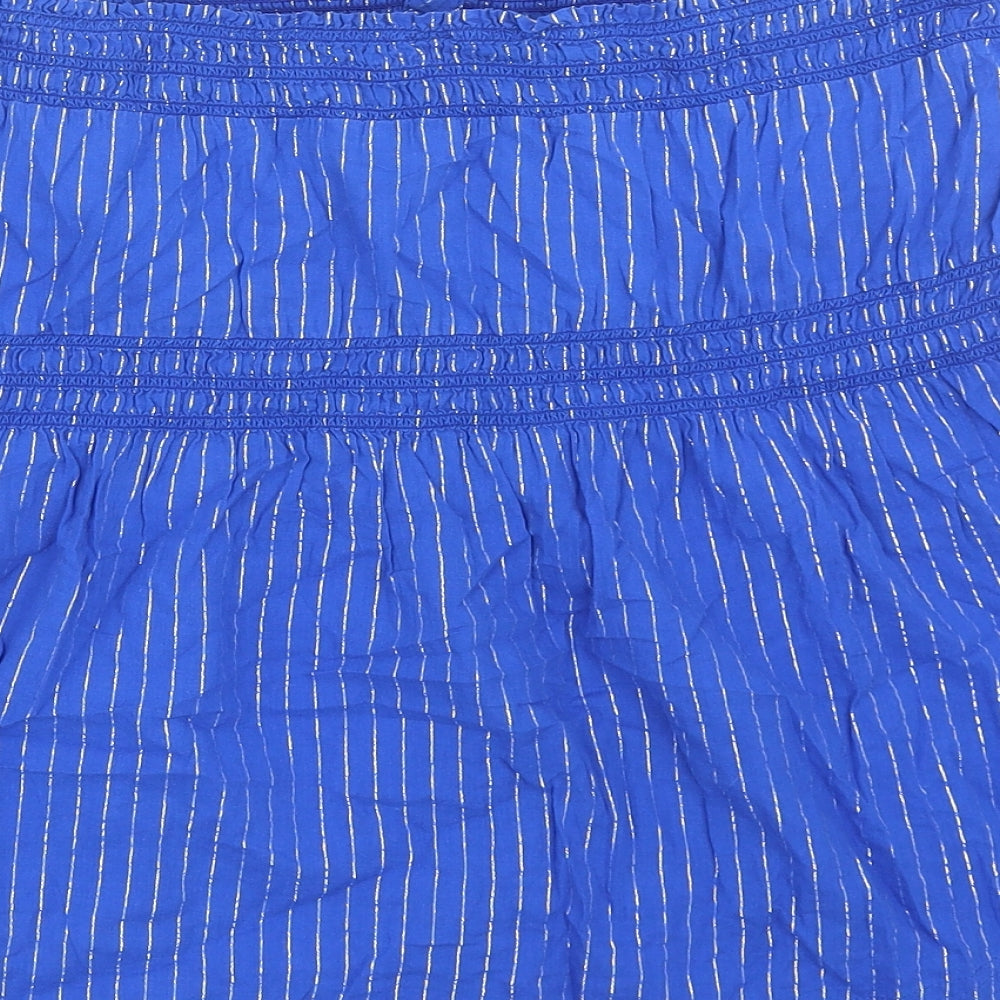 Womens UK Size 16 New Look Blue Basic Blouse