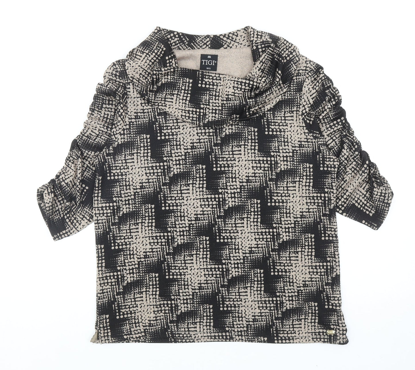 Womens UK Size 12 Tigi Black Basic Blouse