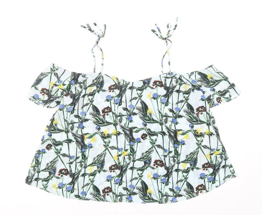 Womens UK Size 8 Topshop Blue Basic Blouse