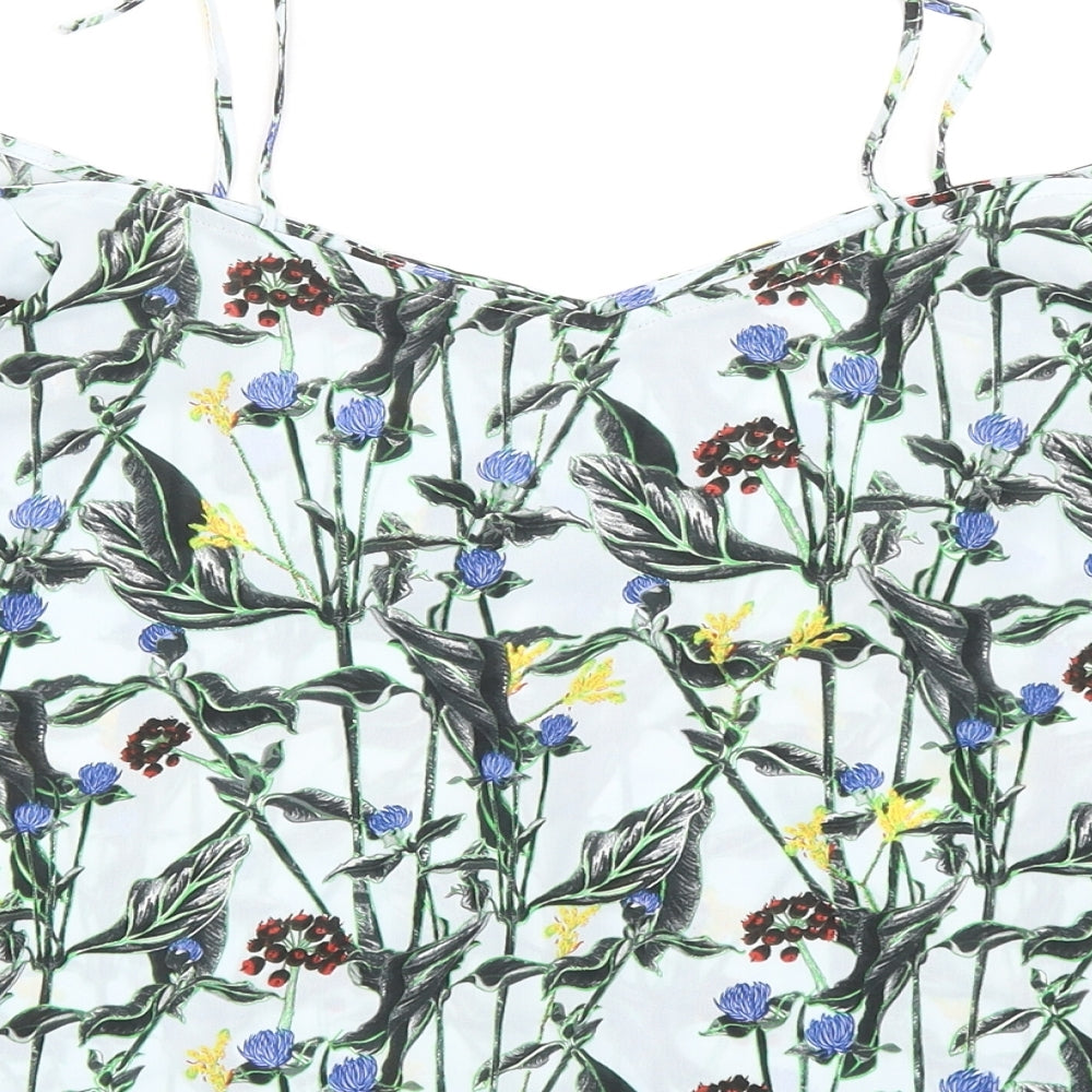 Womens UK Size 8 Topshop Blue Basic Blouse