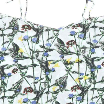 Womens UK Size 8 Topshop Blue Basic Blouse
