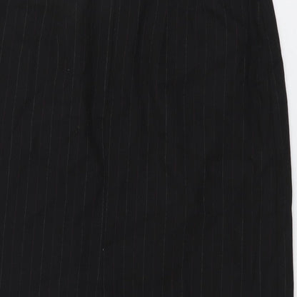 Klass Womens Black Geometric Polyester Straight & Pencil Skirt Size 12 Zip