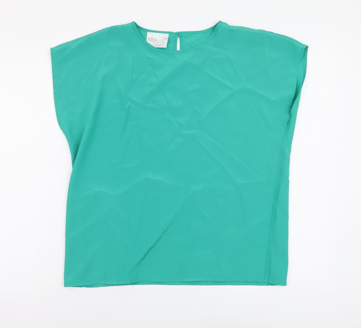 Womens UK Size 14 BHS Green Basic Blouse